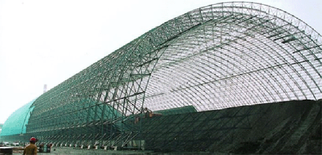 沈阳热电厂螺栓球网架干煤棚